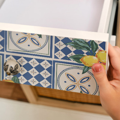 Dekoratyvinė plėvelė baldams Citrinų raštai