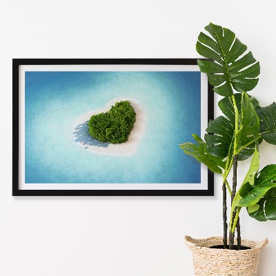 Slika od mahovine Otok u obliku srca