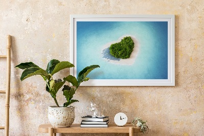 Slika od mahovine Otok u obliku srca