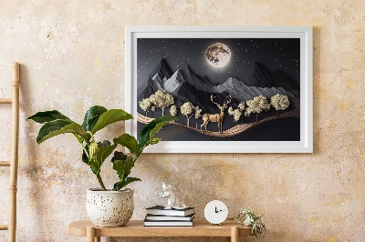 Slika od mahovine Jeleni za vrijeme punog mjeseca