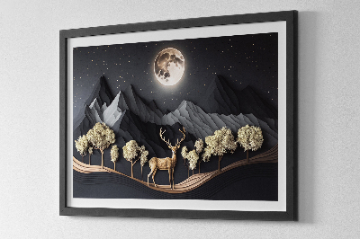 Slika od mahovine Jeleni za vrijeme punog mjeseca