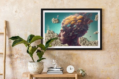 Slika od mahovine Čovjek s glavom u oblacima