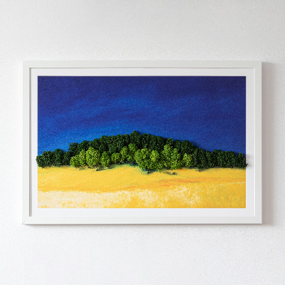 Slika od mahovine Plavo-žuti krajolik