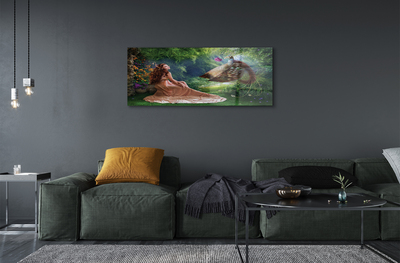 Staklena slika za zid Ženka šumskog fazana