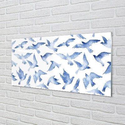 Staklena slika za zid Slikane ptice