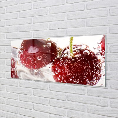 Staklena slika za zid Mokre trešnje