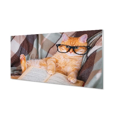 Staklena slika Mačka koja čita