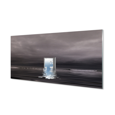 Staklena slika za zid Sea Door Sky