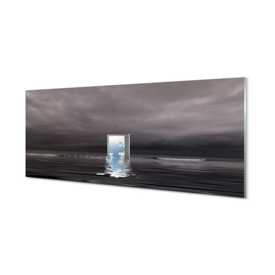 Staklena slika za zid Sea Door Sky