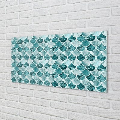 Staklena slika za zid Uzorak riblje ljuske