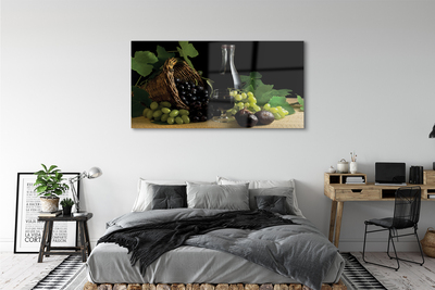 Staklena slika Košarica od lišća vinove loze