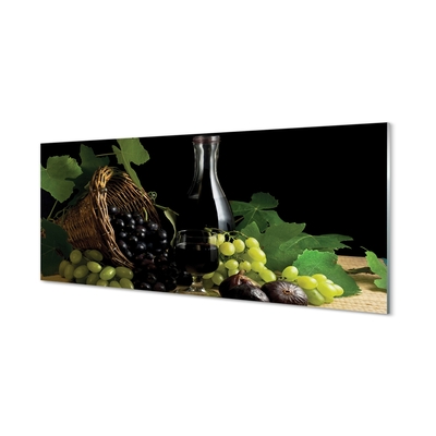 Staklena slika Košarica od lišća vinove loze