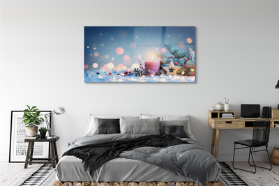 Staklena slika za zid Svijeća za sveti snijeg
