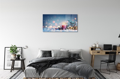 Staklena slika za zid Svijeća za sveti snijeg