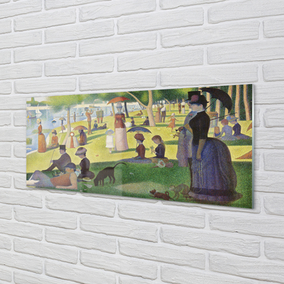 Staklena slika Nedjelja poslijepodne na otoku Grande Jatte - Georges Seurat