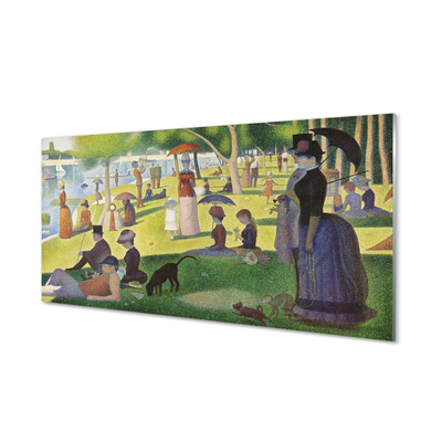 Staklena slika Nedjelja poslijepodne na otoku Grande Jatte - Georges Seurat