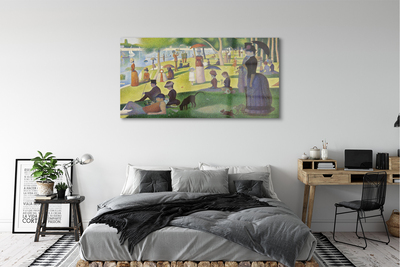 Staklena slika Nedjelja poslijepodne na otoku Grande Jatte - Georges Seurat