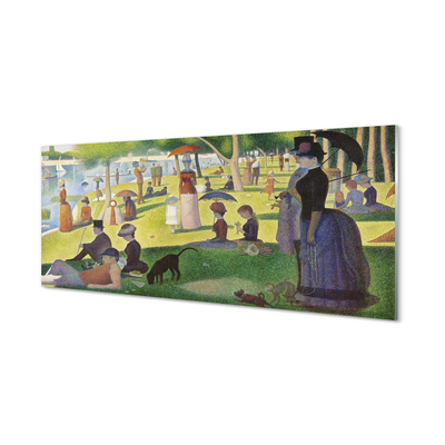 Staklena slika Nedjelja poslijepodne na otoku Grande Jatte - Georges Seurat