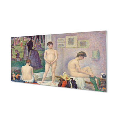 Staklena slika Modeli - Georges Seurat