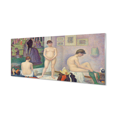 Staklena slika Modeli - Georges Seurat