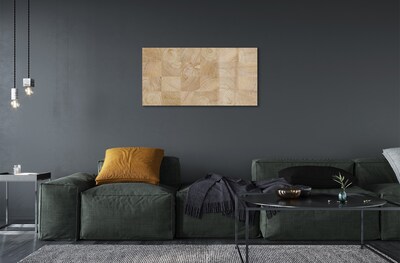 Staklena slika za zid Kockasto zrnato drvo