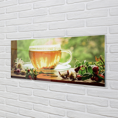 Staklena slika za zid Topli biljni čaj