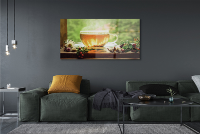 Staklena slika za zid Topli biljni čaj