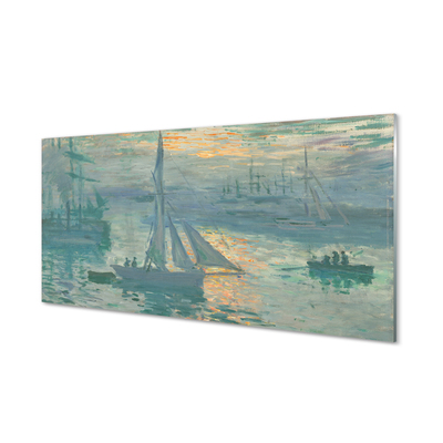 Staklena slika za zid Izlazak sunca - Claude Monet