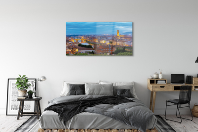 Staklena slika za zid Panorama zalaska sunca u Italiji