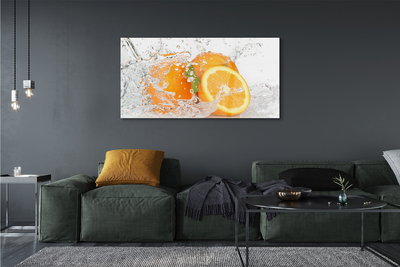 Fotografija na staklu Naranče u vodi