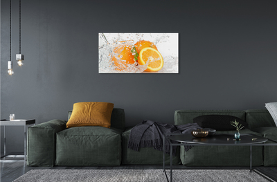 Fotografija na staklu Naranče u vodi
