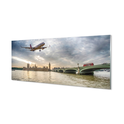 Staklena slika za zid Oblačni avion