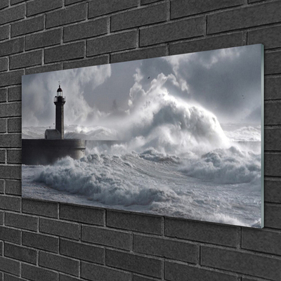 Staklena slika za zid Svjetionik prirode