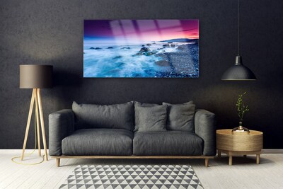 Staklena slika za zid Pejzaž oceanske plaže
