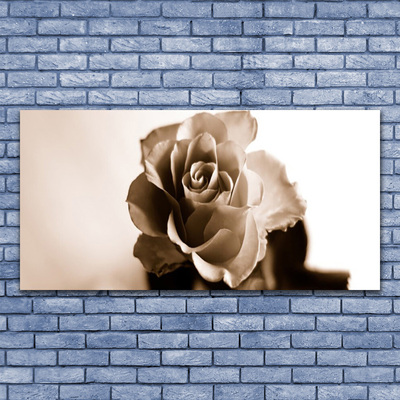 Staklena slika za zid Biljka ruža