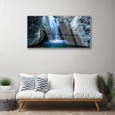 Staklena slika Prirodni vodopad