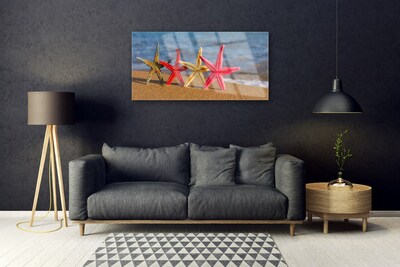 Staklena slika Beach Starfish Art