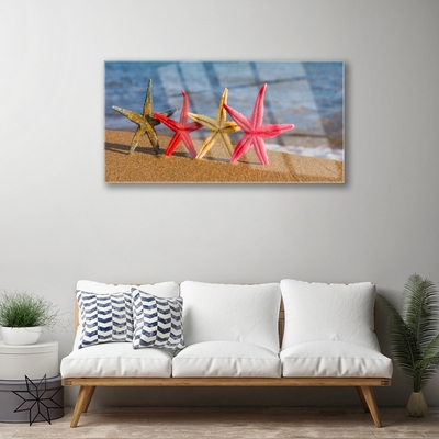 Staklena slika Beach Starfish Art