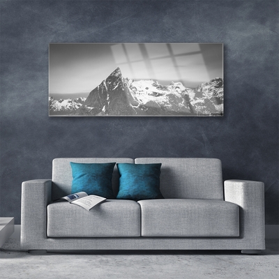Staklena slika Planinski krajolik