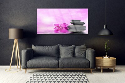 Staklena slika Flower Art Pink