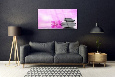 Staklena slika Flower Art Pink