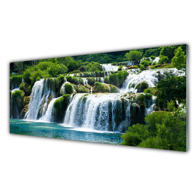 Staklena slika Prirodni vodopad