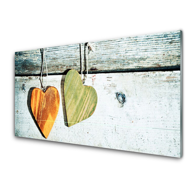 Staklena slika Heart Wood Art