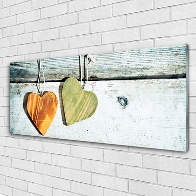 Staklena slika Heart Wood Art