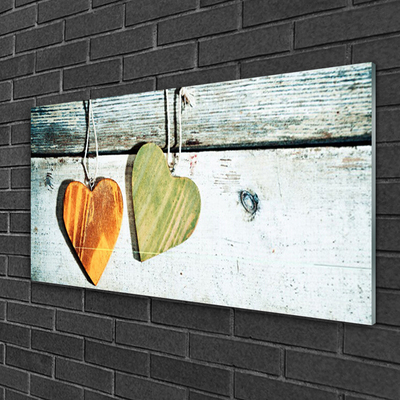 Staklena slika Heart Wood Art