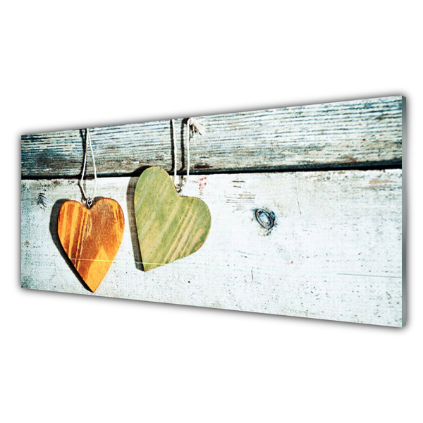 Staklena slika Heart Wood Art