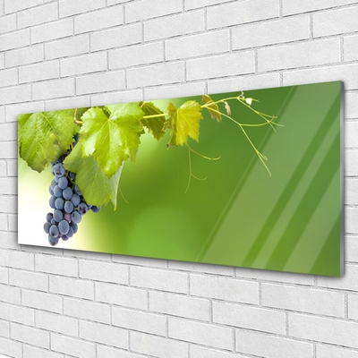 Staklena slika za zid Grapes Leaves Kitchen