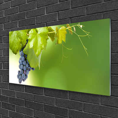 Staklena slika za zid Grapes Leaves Kitchen