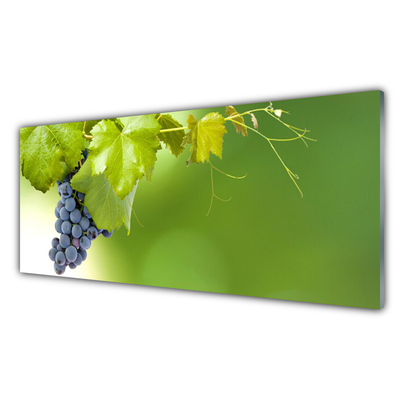Staklena slika za zid Grapes Leaves Kitchen