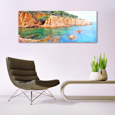 Staklena slika Rocks Sea Landscape